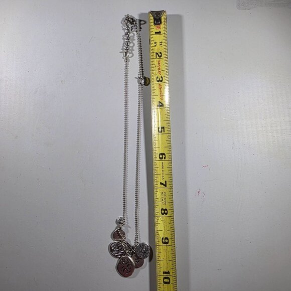 Charm Necklace Silver-Tone Ball Chain lucky brand love womens jewelry clover - Picture 5 of 5